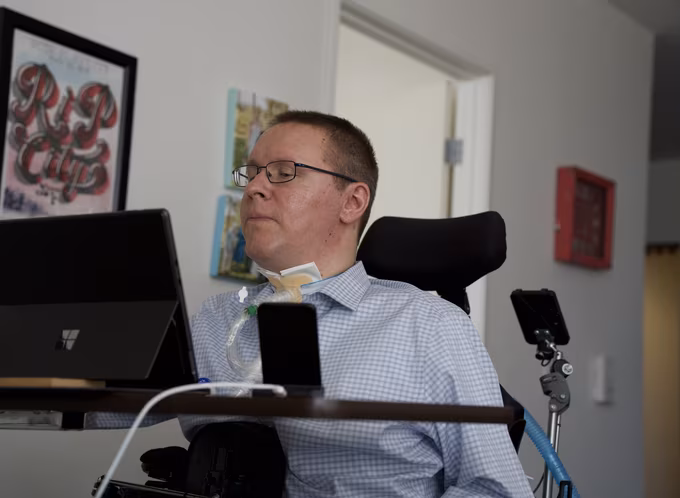 Scott Hatley, INCIGHT Executive Director and Co-Founder, working at his desk.