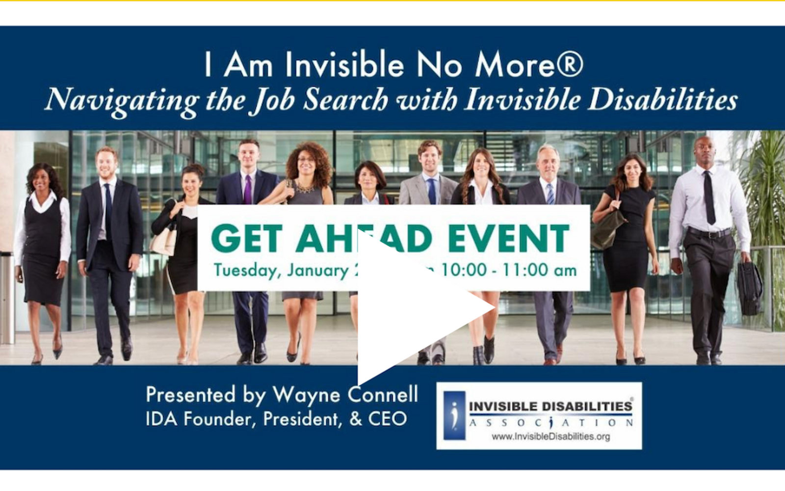  Get Ahead Event - I am Invisible No More